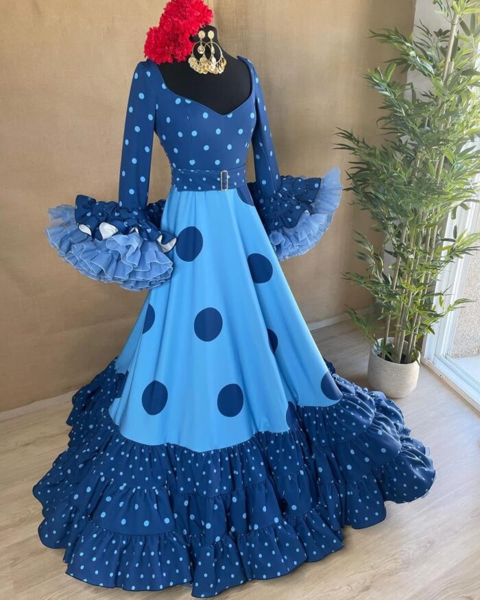 Traje de flamenca Modelo Azucena - Imagen 4