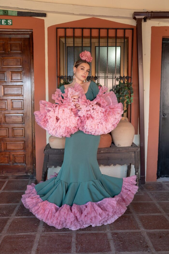Traje de Flamenca Modelo Coral - Imagen 3