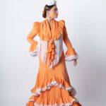 Vestido de gitana Modelo Venera naranja