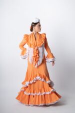 Vestido de gitana Modelo Venera naranja