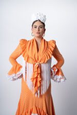 Vestido de gitana Modelo Venera naranja - Imagen 3