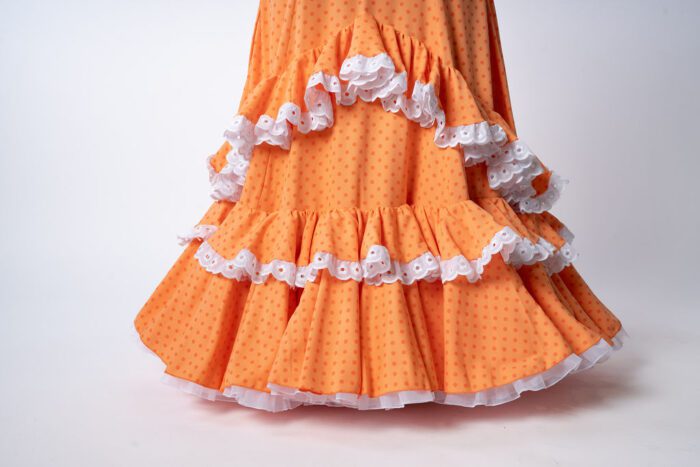 Vestido de gitana Modelo Venera naranja - Imagen 5