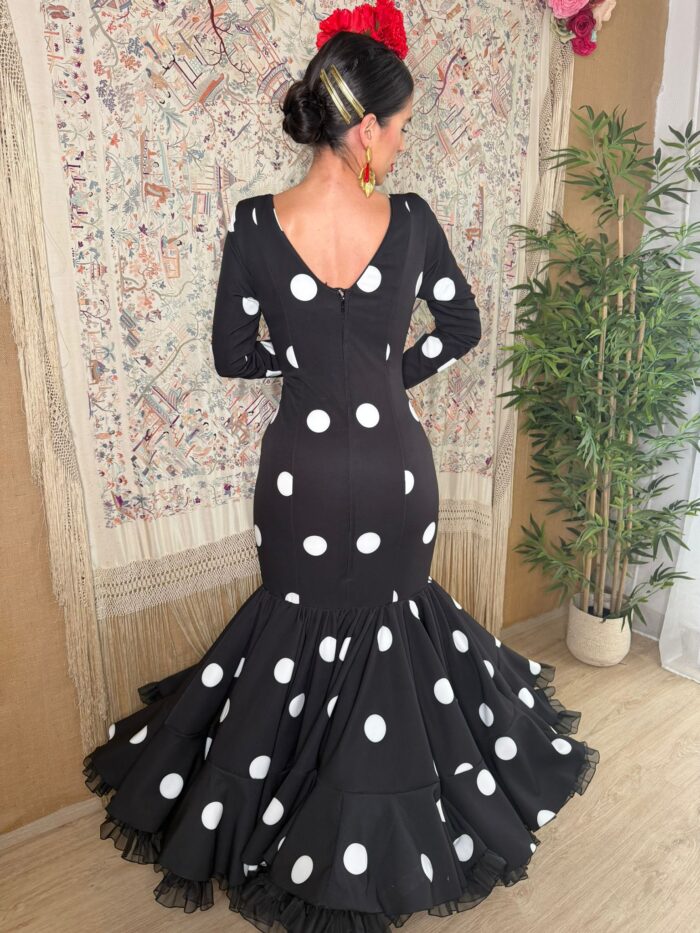 Traje de Flamenca Modelo Azabache - Imagen 2