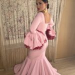 TRAJE DE FLAMENCA CLAVELINA ROSA EMPOLVADO