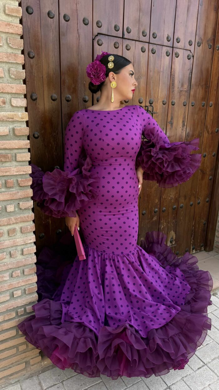 TRAJE DE FLAMENCA MODELO EMBRUJO BUGANVILLA - Imagen 2
