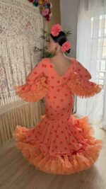 TRAJE DE FLAMENCA EMBRUJO NARANJA - Imagen 2
