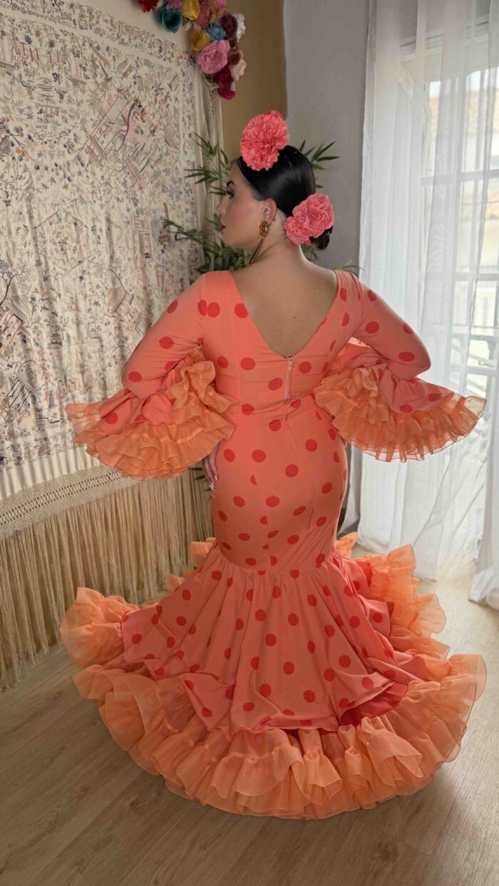 TRAJE DE FLAMENCA EMBRUJO NARANJA - Imagen 2