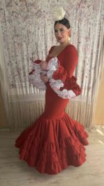 TRAJE DE FLAMENCA MODELO VERDIAL CALDERA - Imagen 2