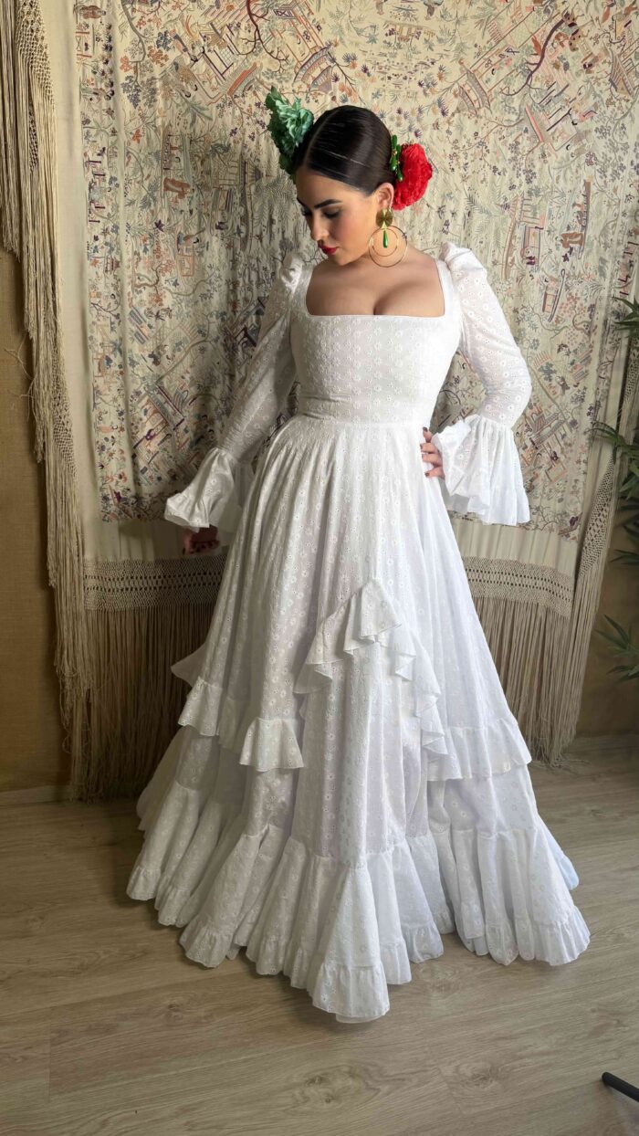 Traje de flamenca modelo Almonte - Imagen 7