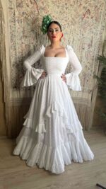 Traje de flamenca modelo Almonte - Imagen 6