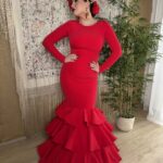 TRAJE DE FLAMENCA MODELO FUEGO EN ROJO