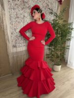 TRAJE DE FLAMENCA MODELO FUEGO EN ROJO