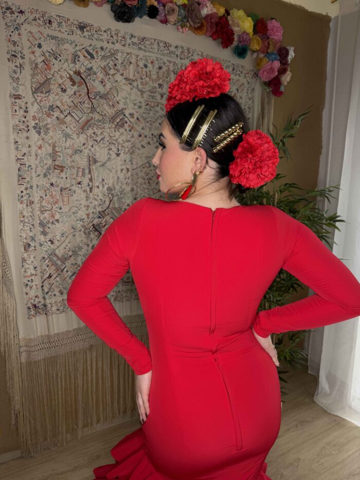 TRAJE DE FLAMENCA MODELO FUEGO EN ROJO - Imagen 3