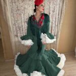 TRAJE DE FLAMENCA VERDE BOTELLA MODELO ESPUMA