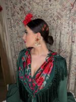 TRAJE DE FLAMENCA VERDE BOTELLA MODELO ESPUMA - Imagen 4