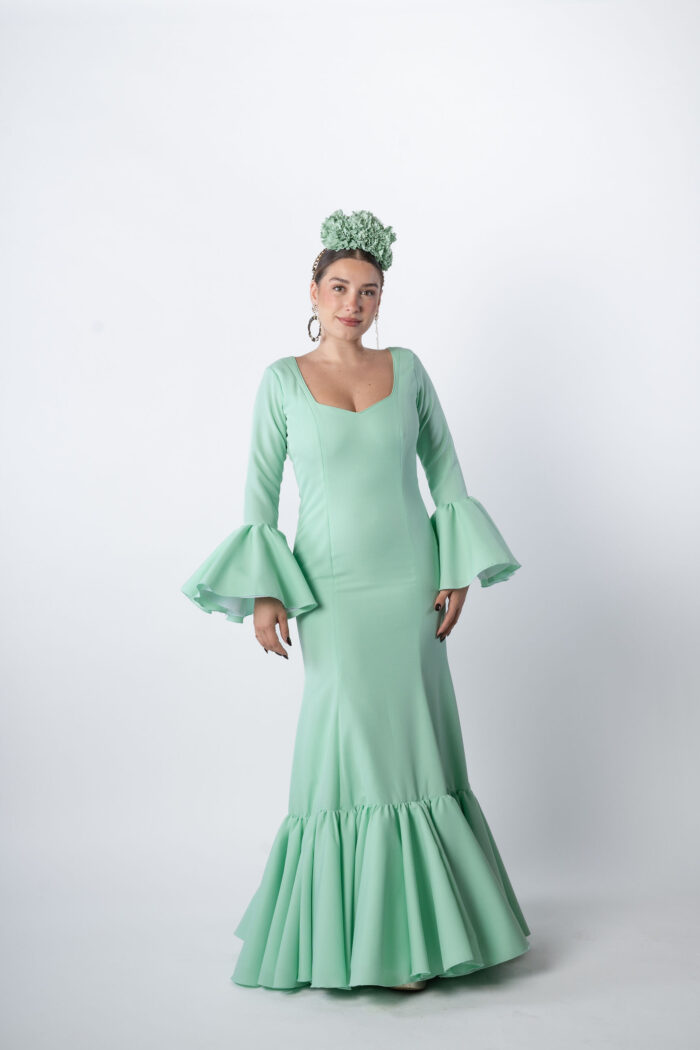 Vestido de flamenca color Menta