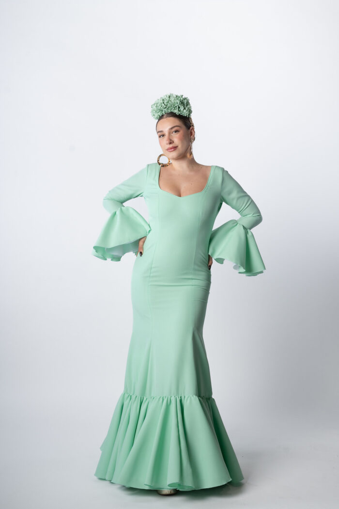 Vestido de flamenca color Menta