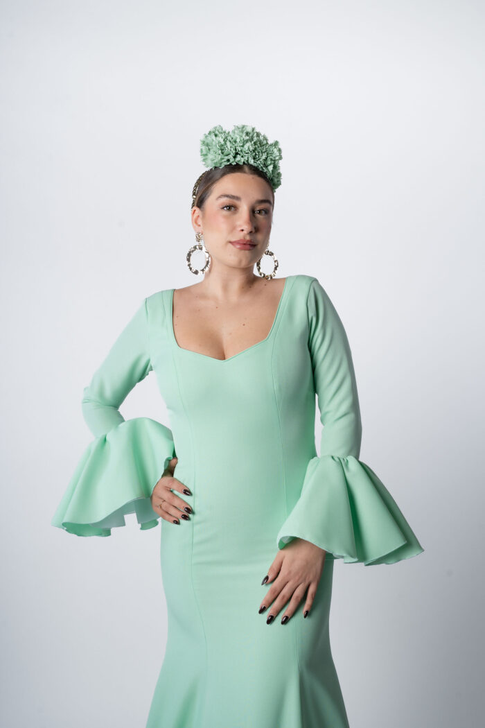 Vestido de flamenca color Menta