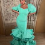 Traje de flamenca modelo Malagueña