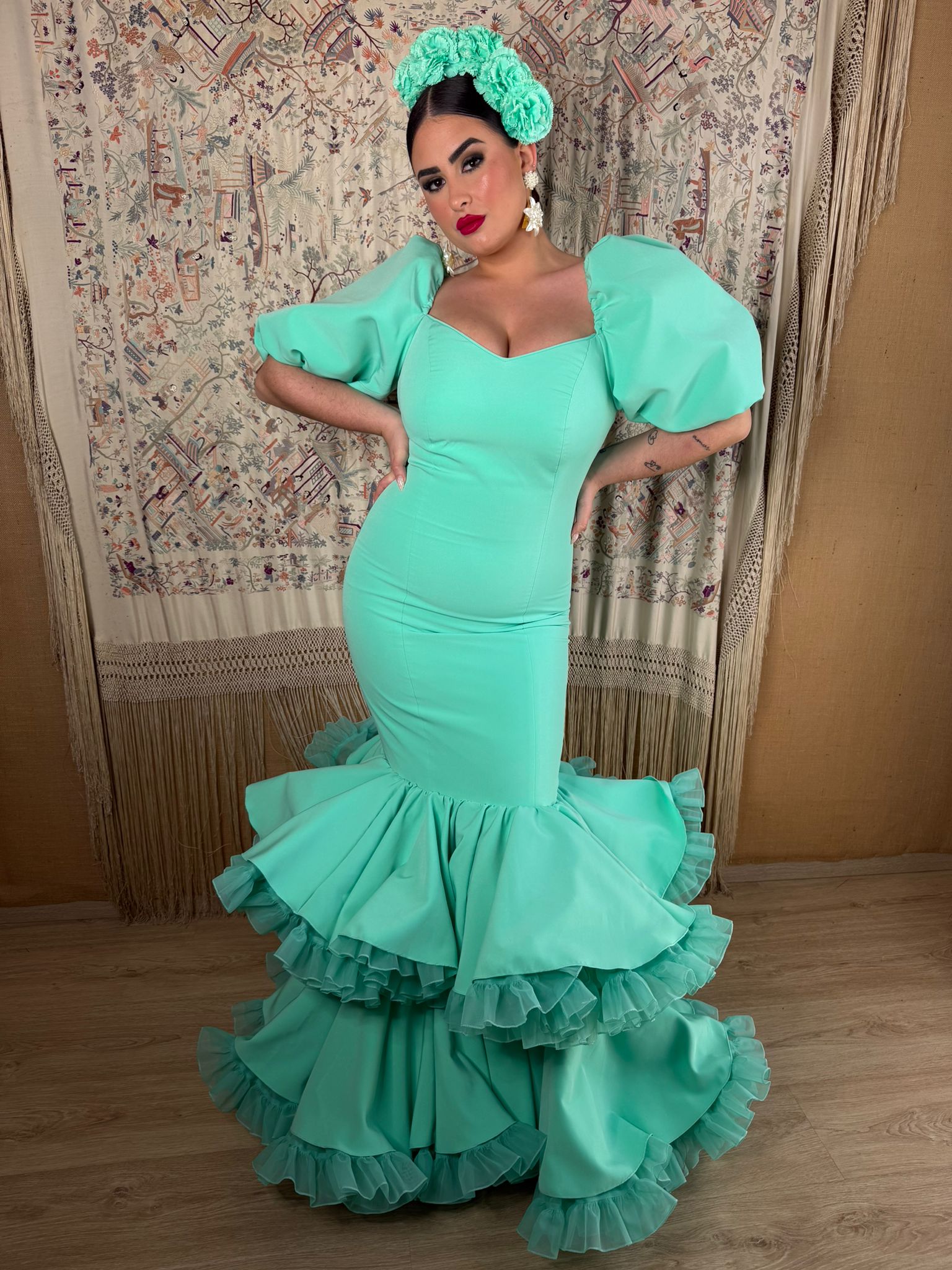MALAGUEÑA Traje de flamenca modelo Malagueña - Imagen 1