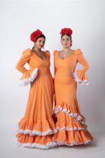traje de flamenca naranja