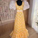 TRAJE DE FLAMENCA MODELO QUEJIO AMARILLO PASTEL