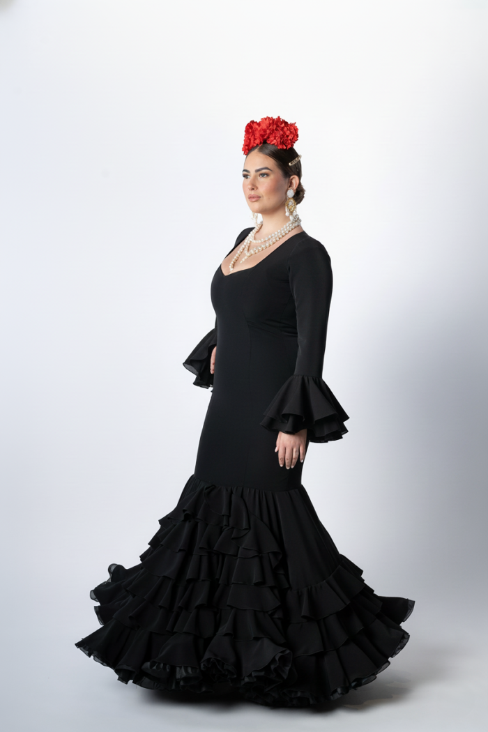 Traje de flamenca modelo Ébano - Imagen 2