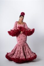 Traje de flamenca canastero Modelo Jarana rosa