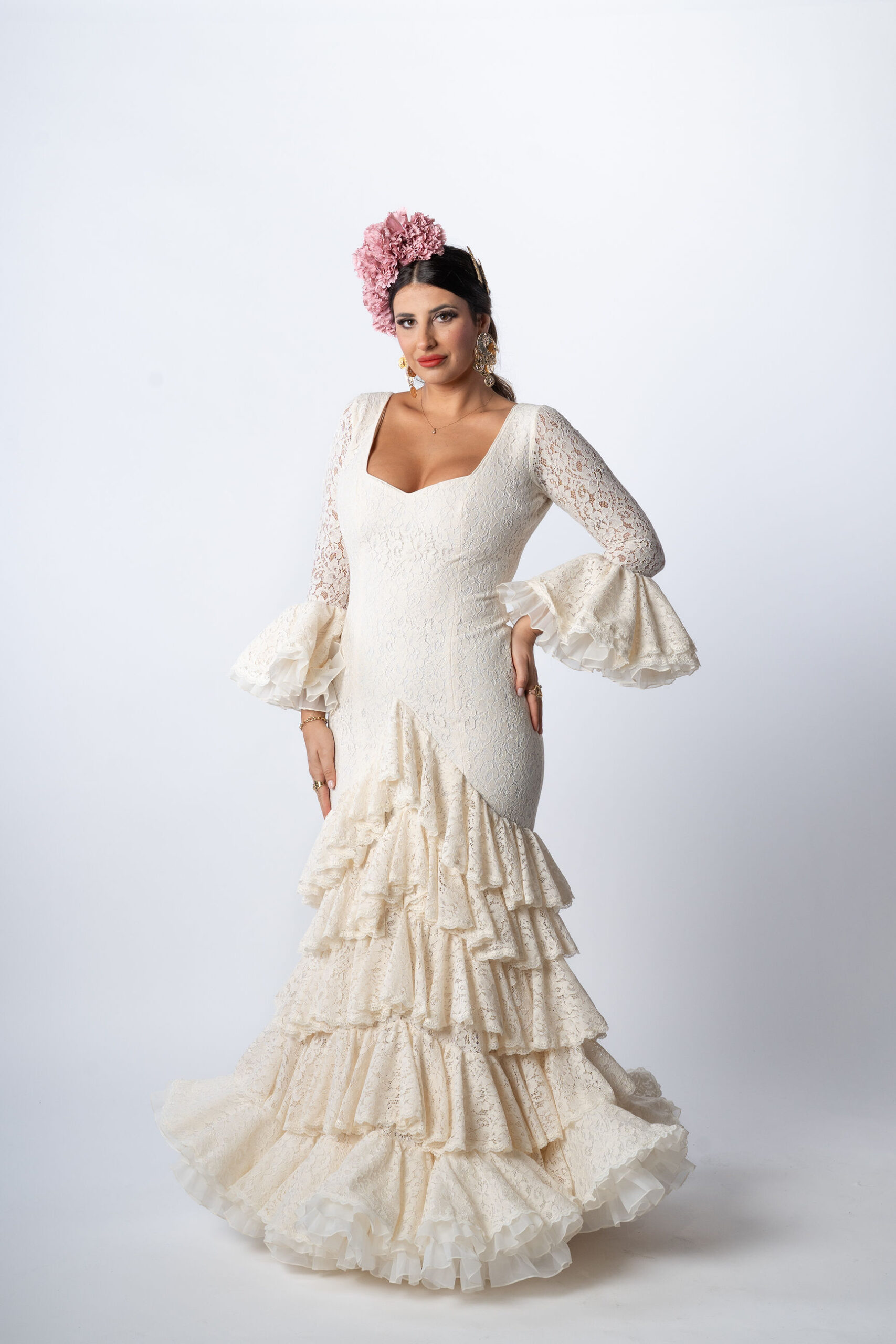 Modelo Marfil Traje de flamenca modelo Marfil - Imagen 1
