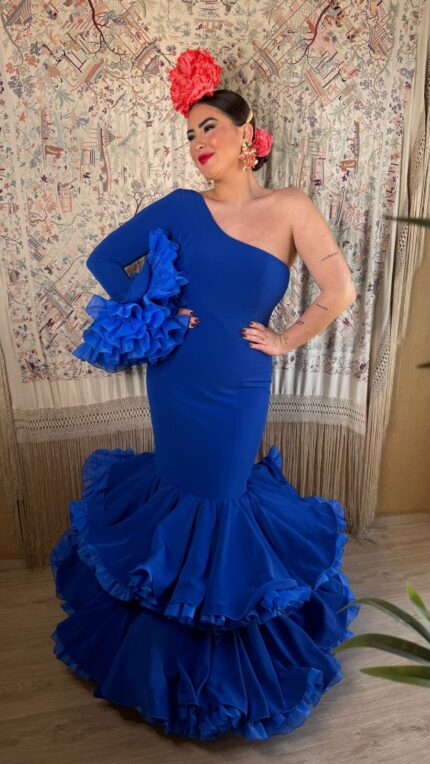 Traje de flamenca Modelo Tiento asimetrico