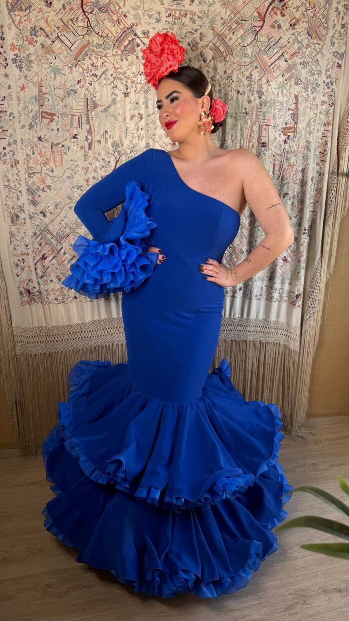 Traje de flamenca Modelo Tiento asimetrico