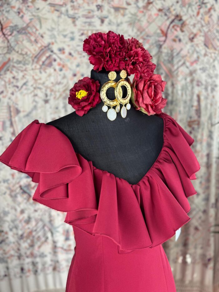 Traje de flamenca modelo Torbellino volante escote - Imagen 3