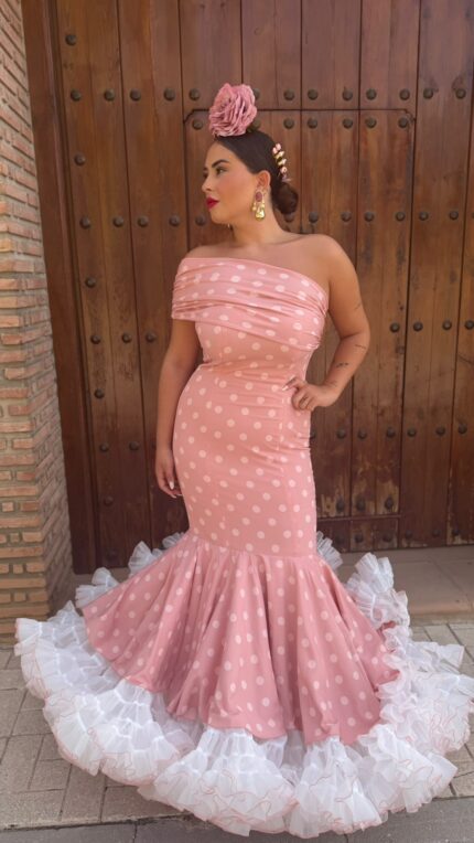 TRAJE DE FLAMENCA ROSA