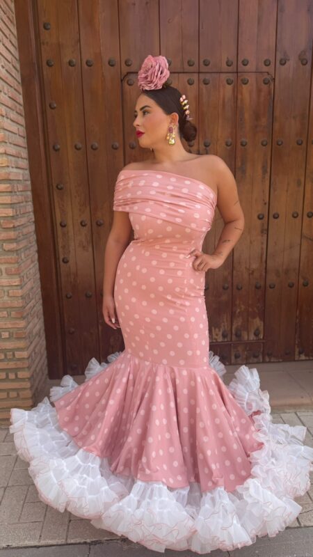 TRAJE DE FLAMENCA ROSA