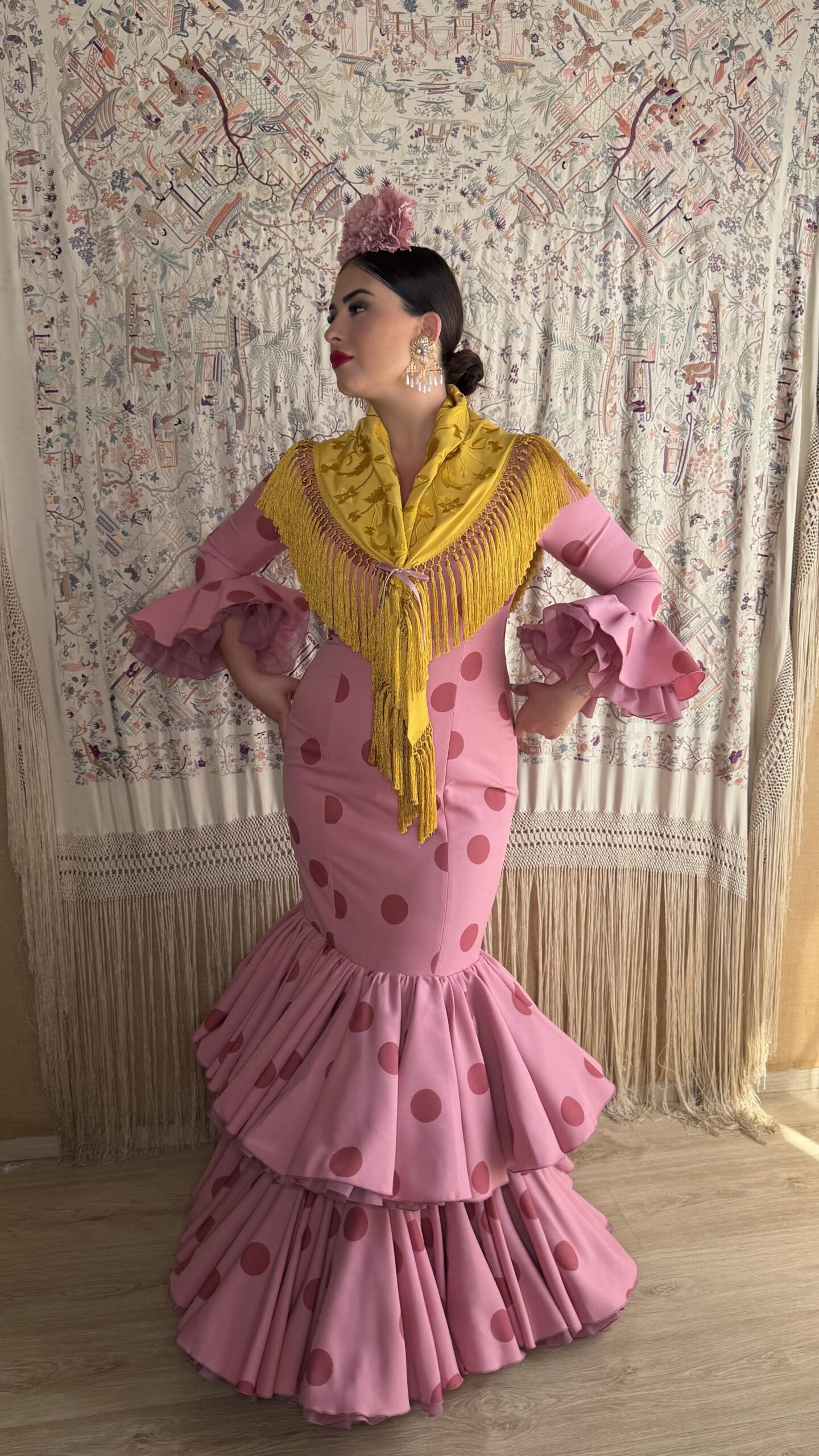 TRAJE DE FLAMENCA ROSA NUDE TRAJE DE FLAMENCA ROSA NUDE