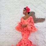 TRAJE DE GITANA CORAL LUNAR CORAL OSCURO MODELO SARAY