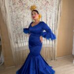 TRAJE DE FLAMENCA AZUL ELECTRICO