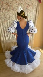 TRAJE DE FLAMENCA ZAHRA AZUL ELECTRICO - Imagen 2