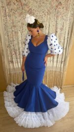 TRAJE DE FLAMENCA ZAHRA AZUL ELECTRICO