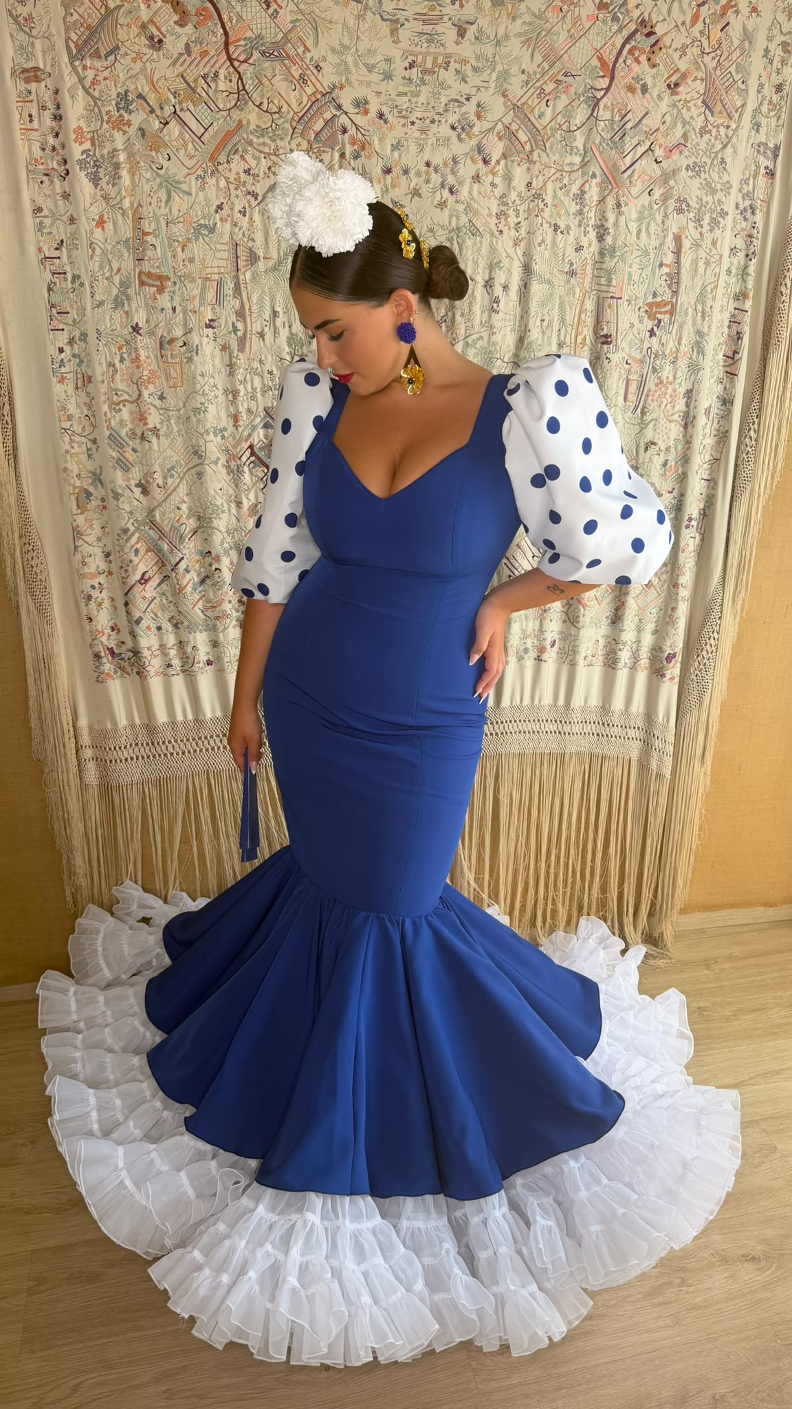 ZAHARA AZUL ELECTRICO 2 TRAJE DE FLAMENCA ZAHRA AZUL ELECTRICO - Imagen 1