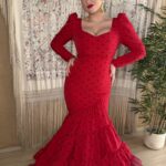 TRAJE DE FLAMENCA CANASTERO ROJO MODELO CARMELA